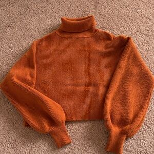 Cropped Rust Color Sweater